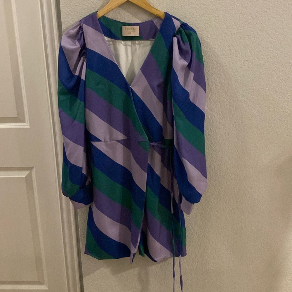 Vibrant Striped Long Sleeve Dress